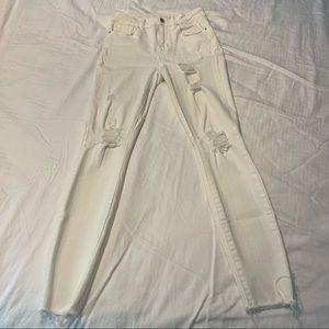 PAC SUN high rise white ripped jeans